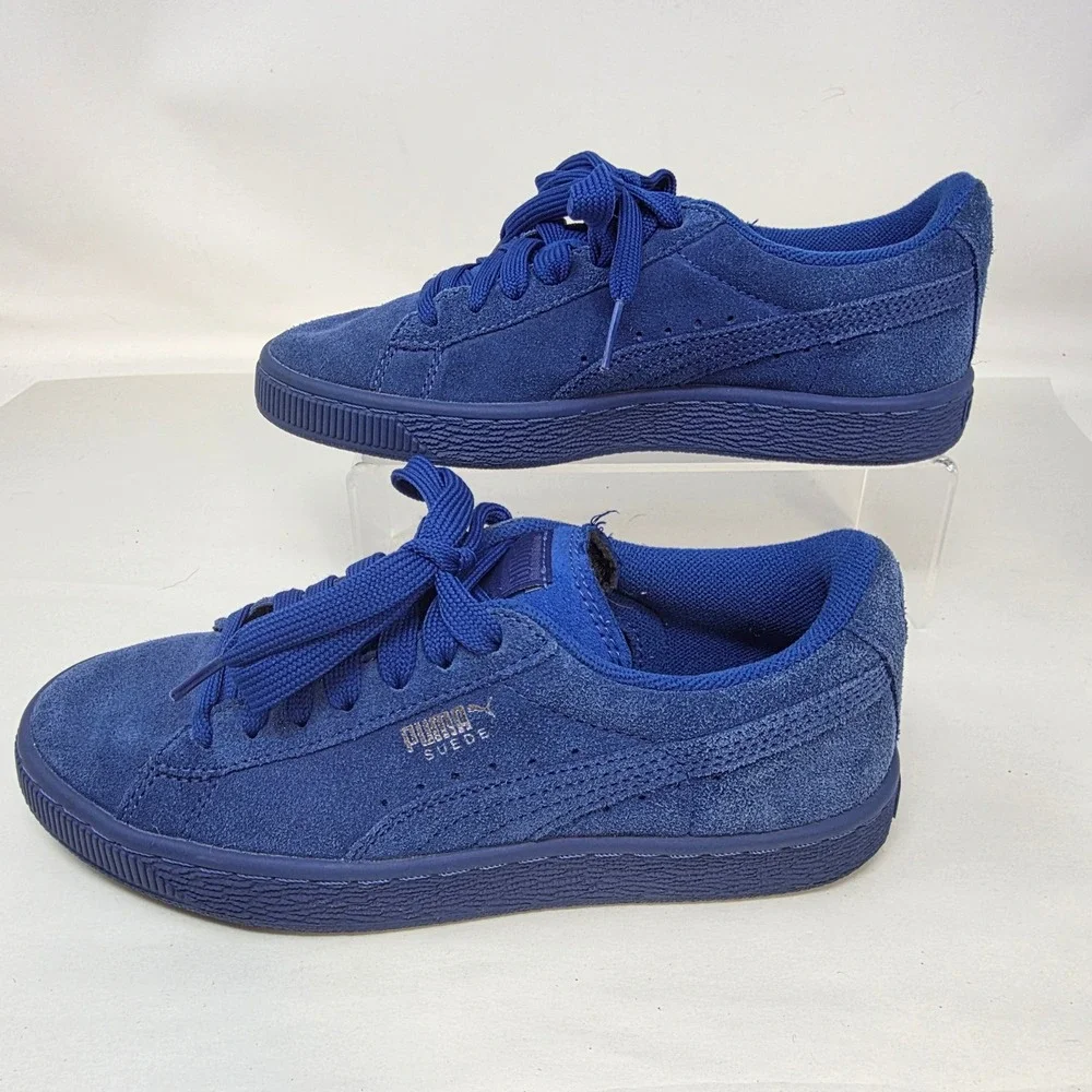 Puma Suede Classic Sneakers Mens 8 Blue Low Top Suede Trainers Monochromatic